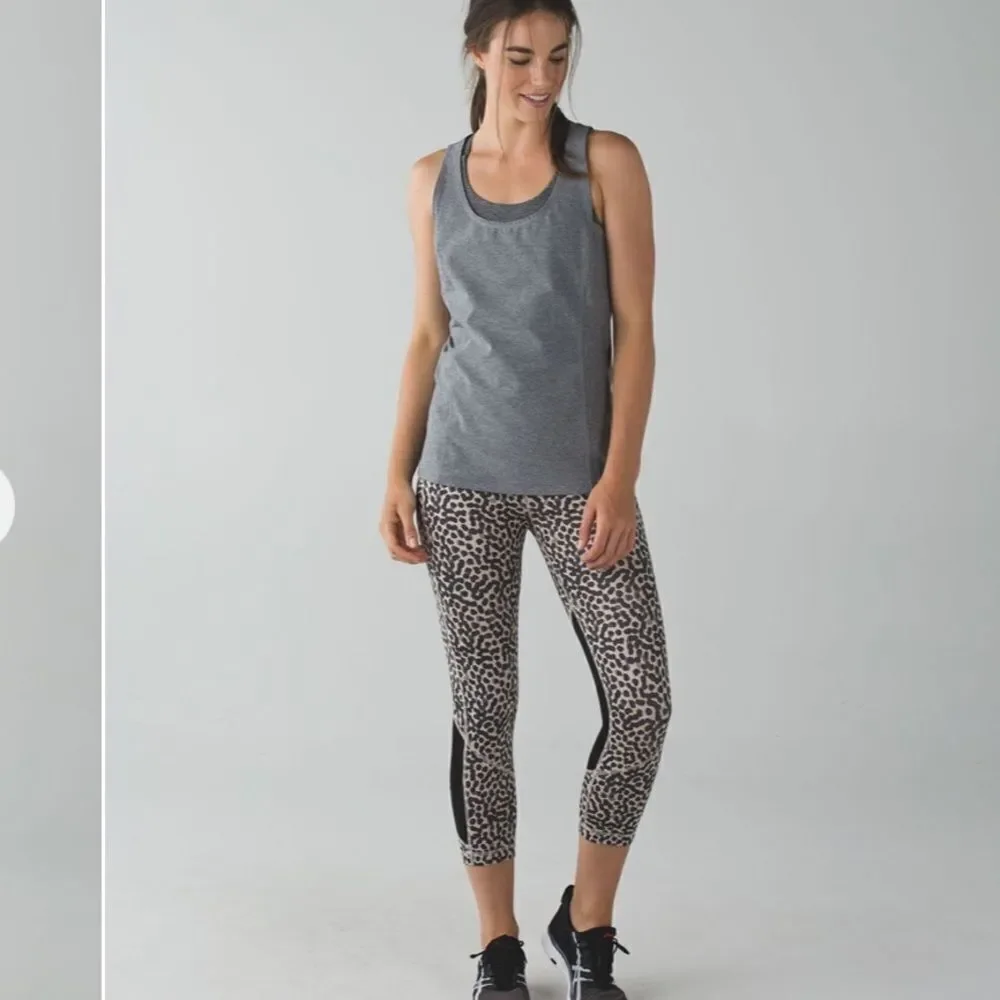 Lululemon Pace Rival Crop *Full-On Luxtreme Ace Spot Grain Black / Black